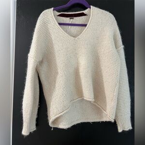 Free People Knit Vneck Pullover Sweater - Size M